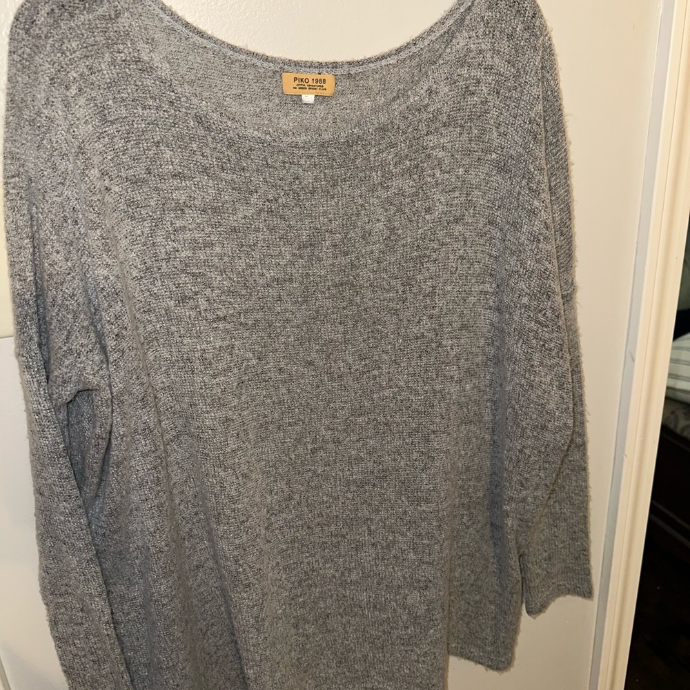Piko 1988 Soft Knit Gray Sweater